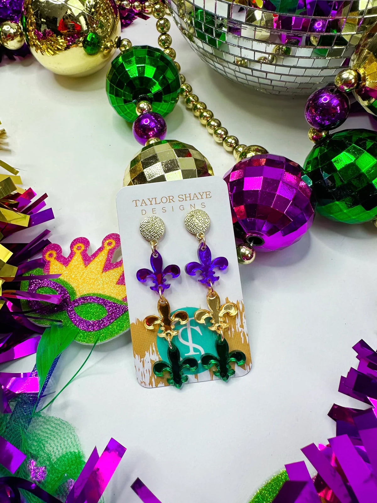 Mardi Acrylic Triple Fleur-de-Lis - Taylor Shaye