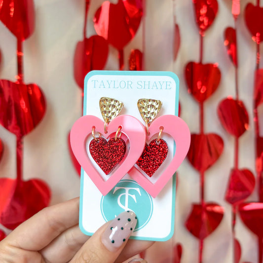 Hugs and Kisses Acrylic Heart - Taylor Shaye