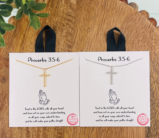 Trust in the Lord Cross Necklace