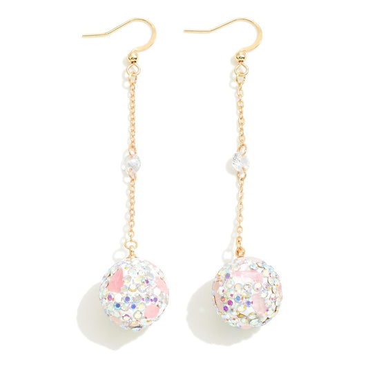 Glitz Ball Drop Earrings