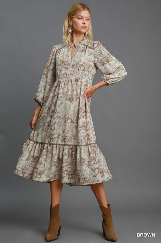 Sophia Dress in Shades of Brown