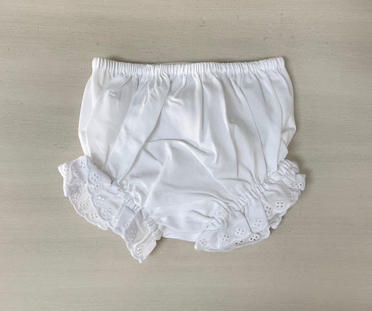 Soft White Eyelet Lace Bloomer
