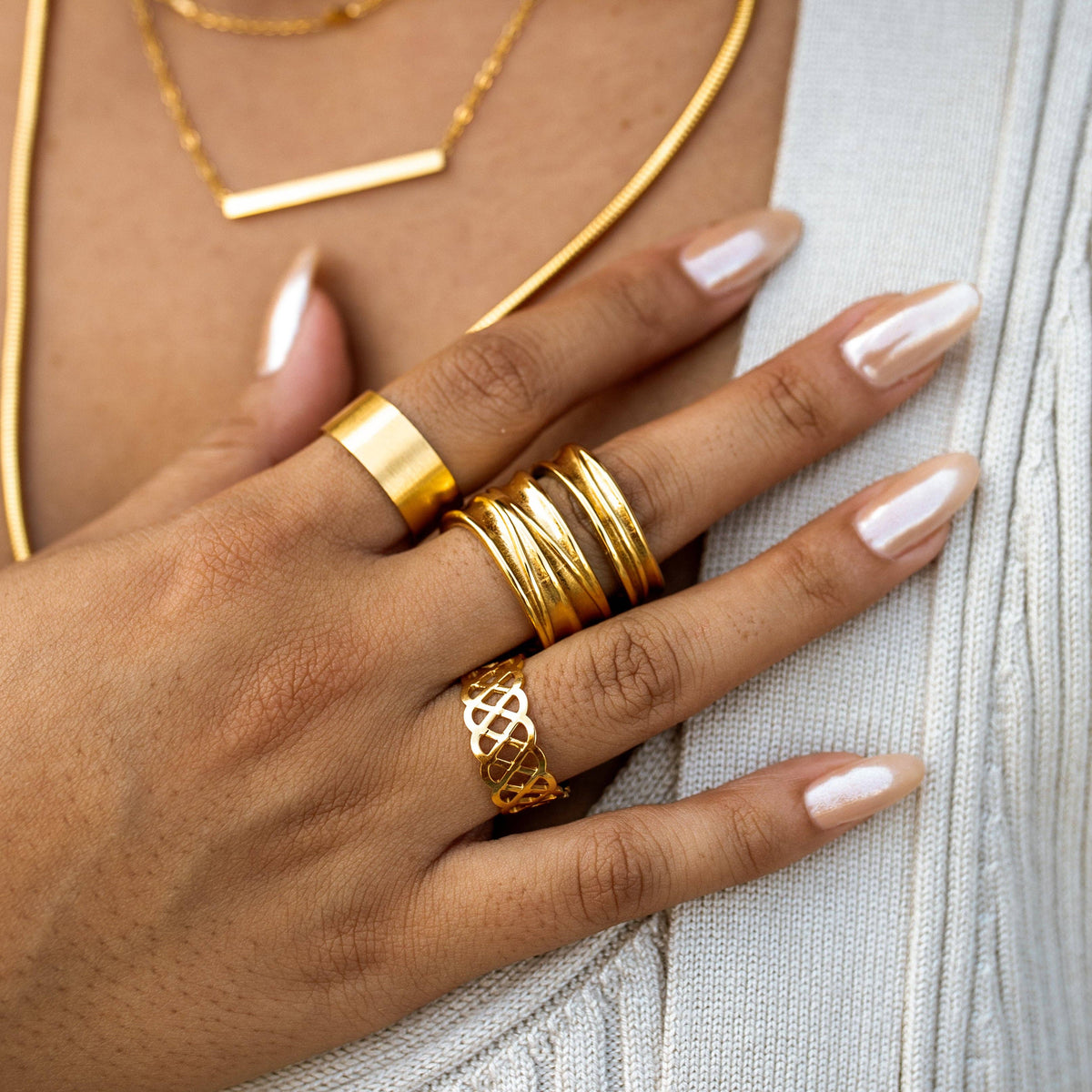 Terra Wrap Ring: Gold / 8