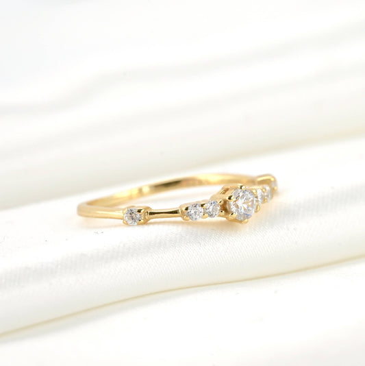 Ana Cluster CZ Ring 18k PVD