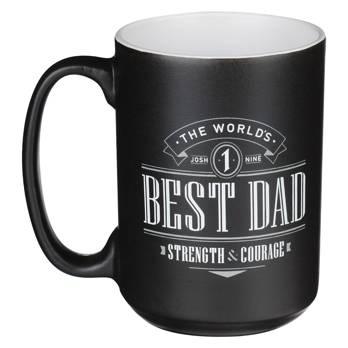 Father’s Day Gift - Mug Black/White Best Dad Josh. 1:9