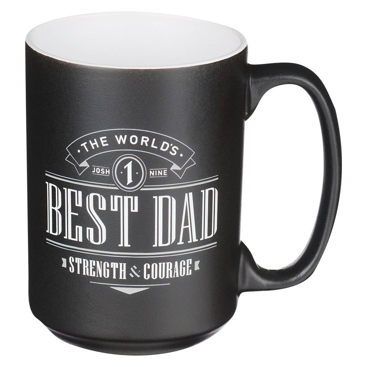 Father’s Day Gift - Mug Black/White Best Dad Josh. 1:9