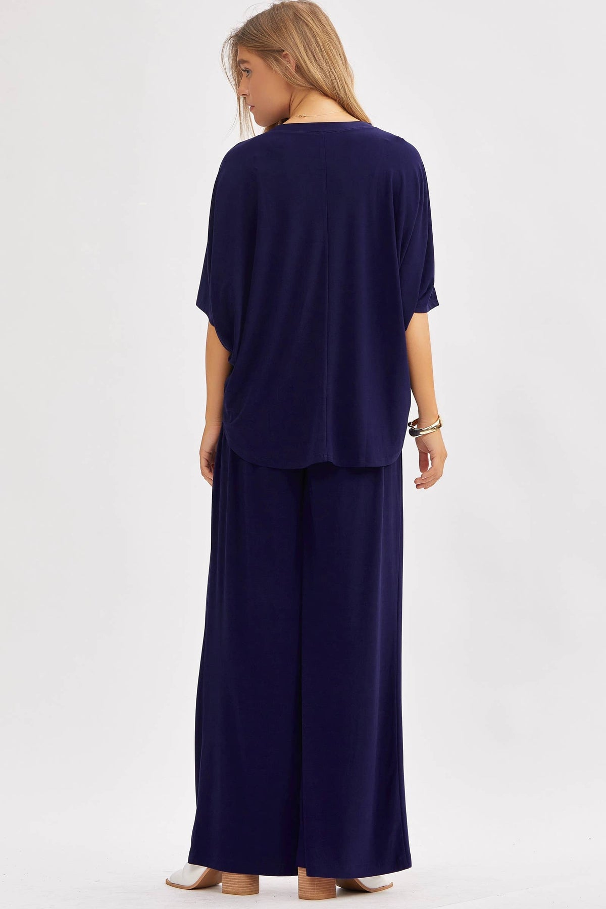 Dear Scarlett Flowy Set in Navy
