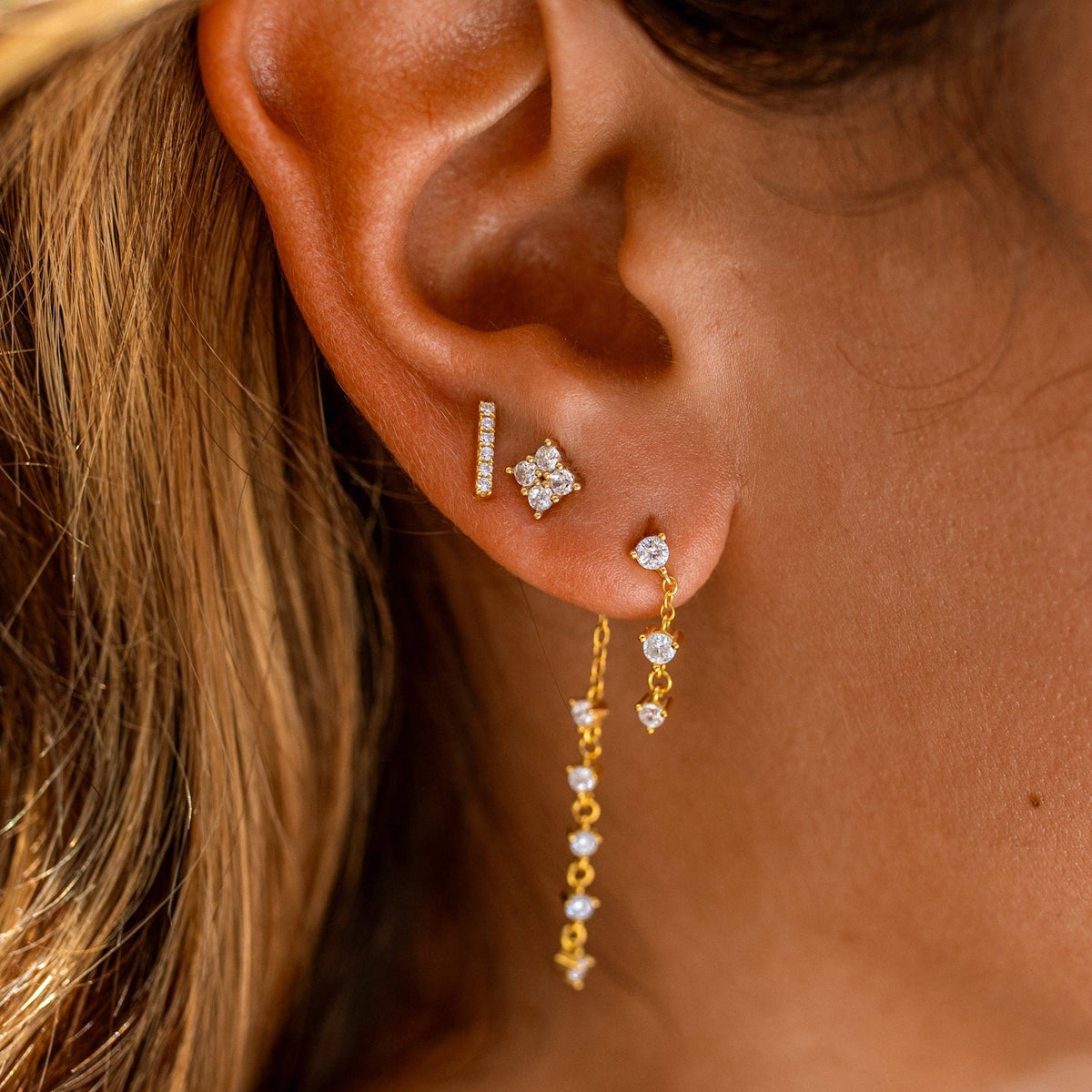 ALCO Boca Bar Studs: Gold