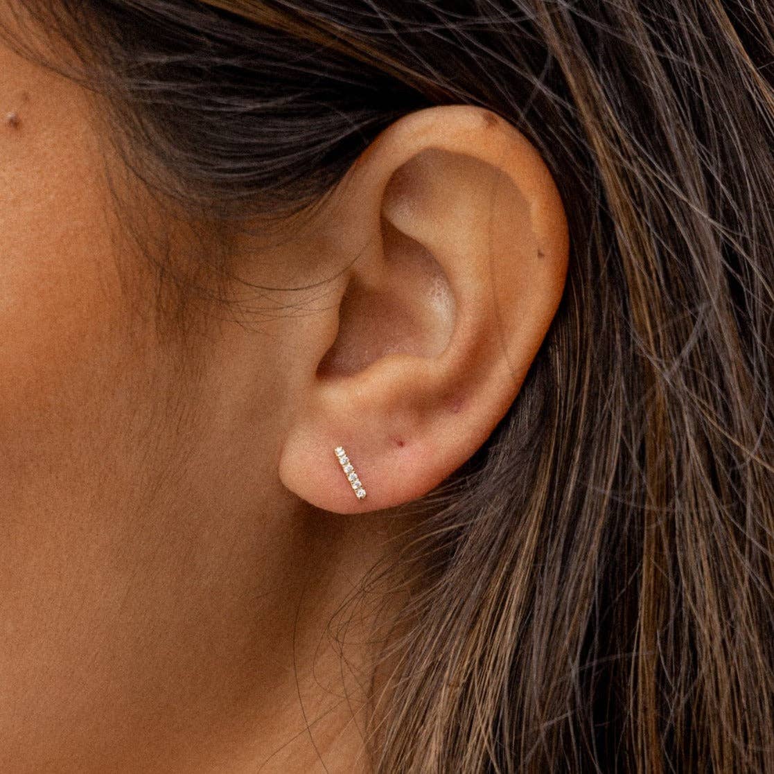 ALCO Boca Bar Studs: Gold