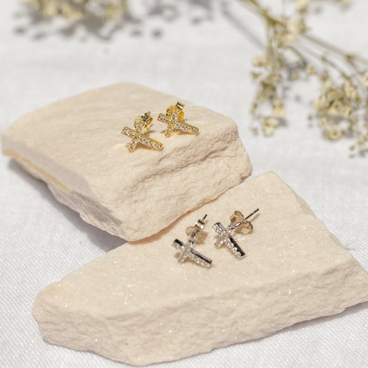 Boca Cross Studs ALCO 18k
