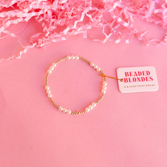 ILY Pearl Bracelet in Gold: Petite 6.25 inch