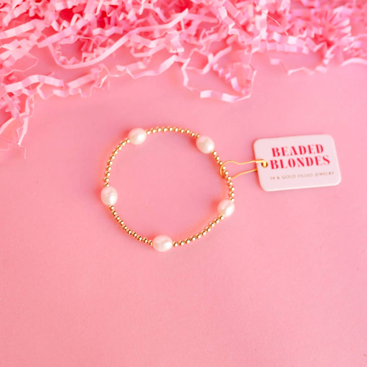 Pearl Poppi Bracelet in Gold: Standard 6.75 inch