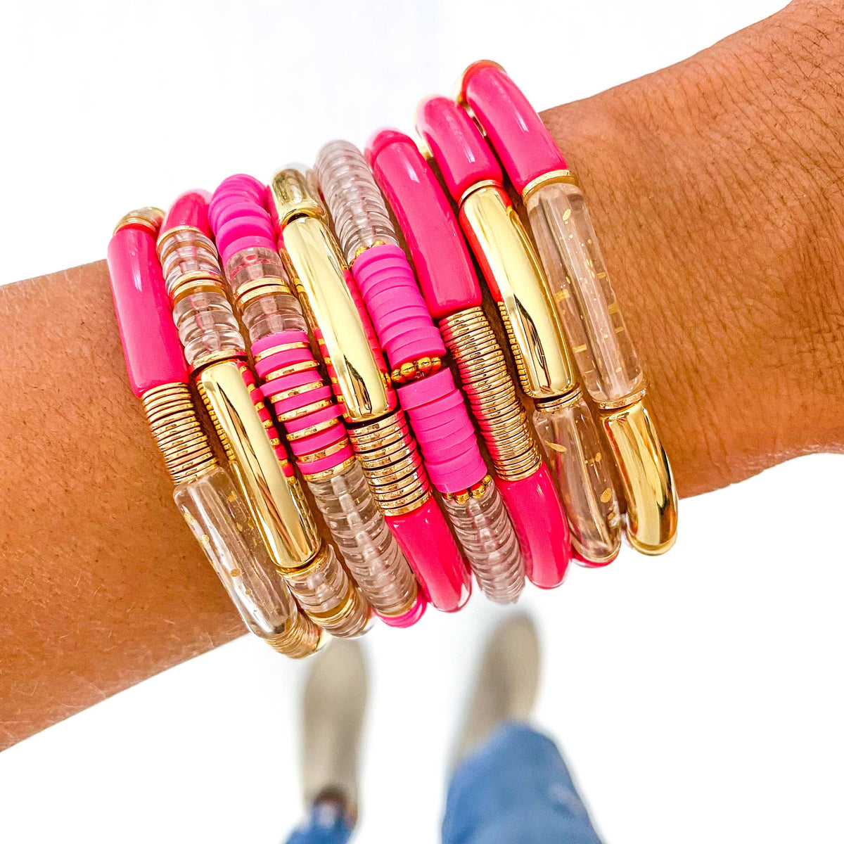 Bamboo Bracelet in Pink