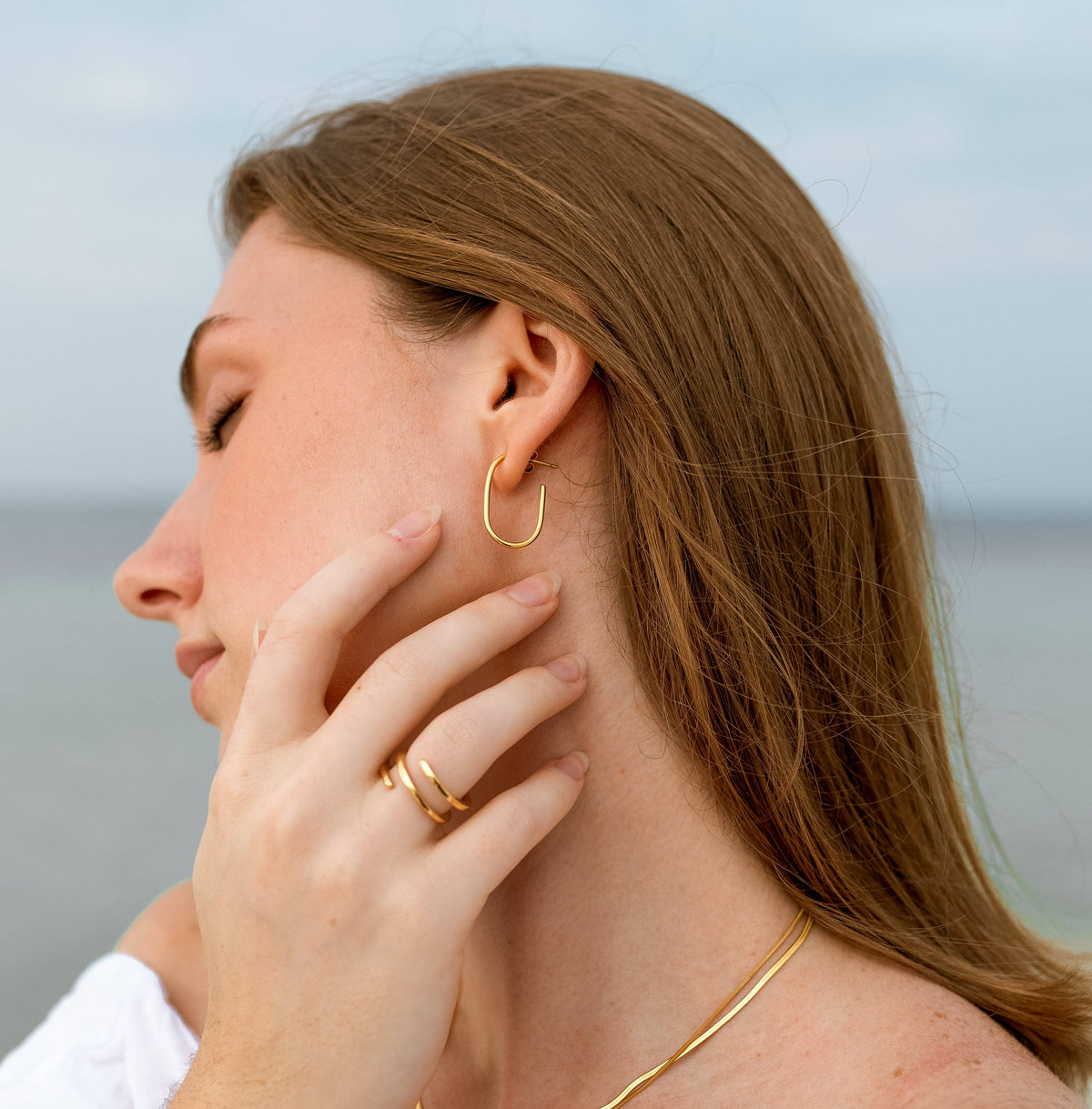 Strato Hoops: Gold