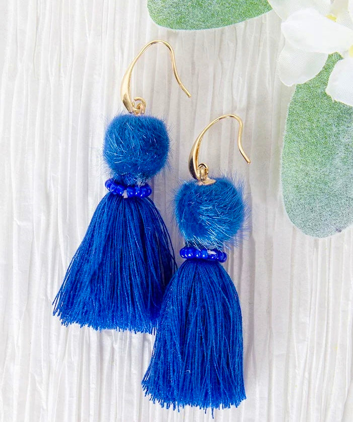 Royal Pom Earrings